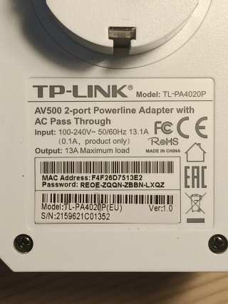 Adaptador Red PLC TP-Link TL-PA4020P Powerline