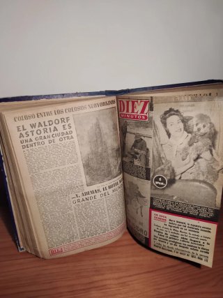 Libro encuadernado revista "Diez minutos" 1954