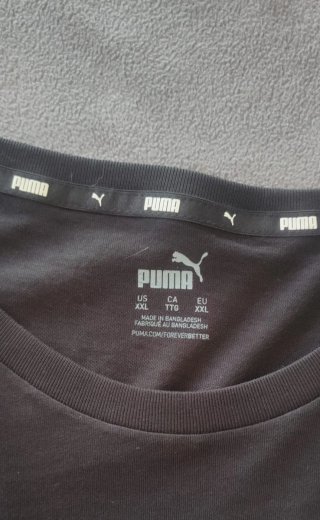 Camiseta Puma Logo Clásico Negra XXL
