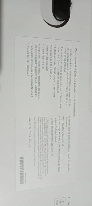 iMac 21.5 Apple Plata