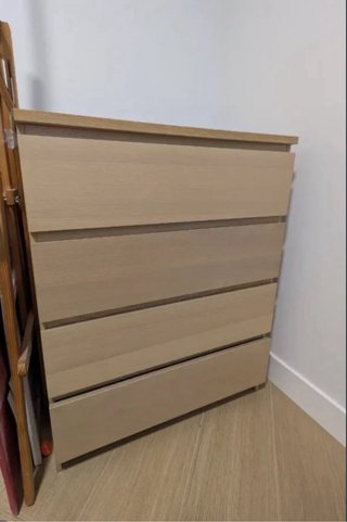 Cómoda Malm 4 cajones (3 unidades)