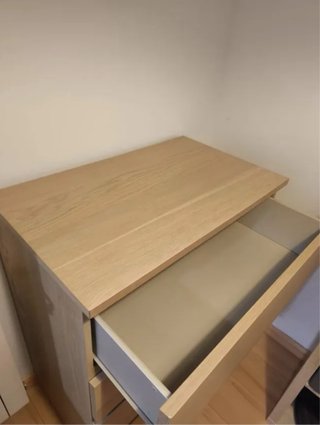 Cómoda Malm 4 cajones (3 unidades)