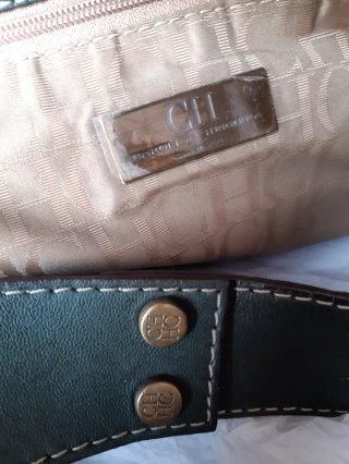 Bolso Carolina Herrera Marrón y Verde