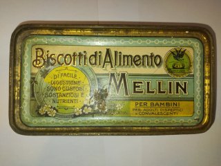 Scatola Latta Vintage Biscotti Mellin