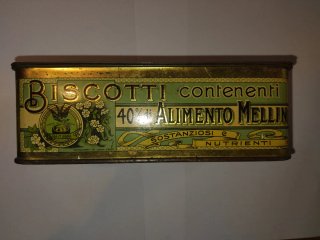 Scatola Latta Vintage Biscotti Mellin