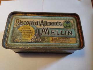 Scatola Latta Vintage Biscotti Mellin