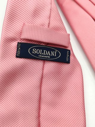 Cravatta Vintage Soldani 100% Seta Rosa Salmone