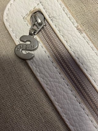 Bolso Desigual Beige/Blanco Perforado