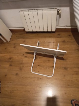 Mesa plegable balcón Ikea blanca