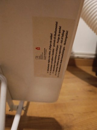 Mesa plegable balcón Ikea blanca