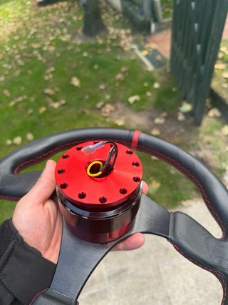 Volante plano con quick release
