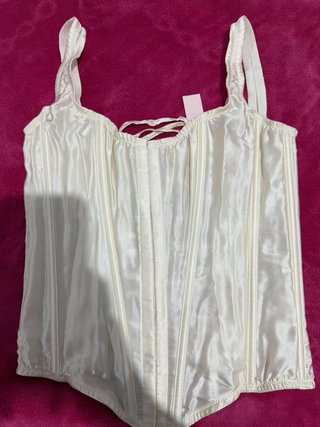 Corsé Victoria's Secret Blanco Seda