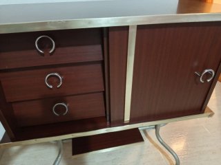 Mueble auxiliar madera y metal