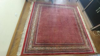 Alfombra tipo Persa Roja Lana