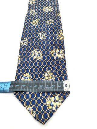 Cravatta HALEXANDER 100% Seta Blu Fantasia