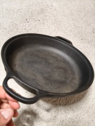 Frigideira Ferro Fundido com Tampa Madeira 25cm