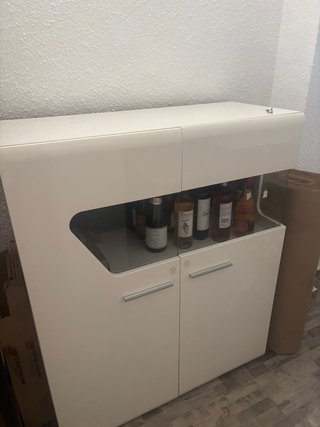 Mueble de TV bajo moderno blanco