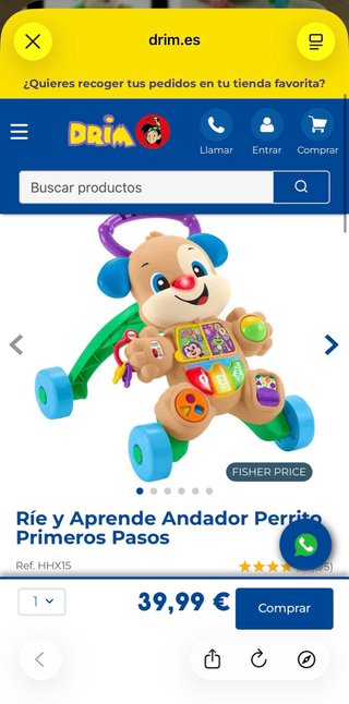 Andador Fisher Price Didáctico.
