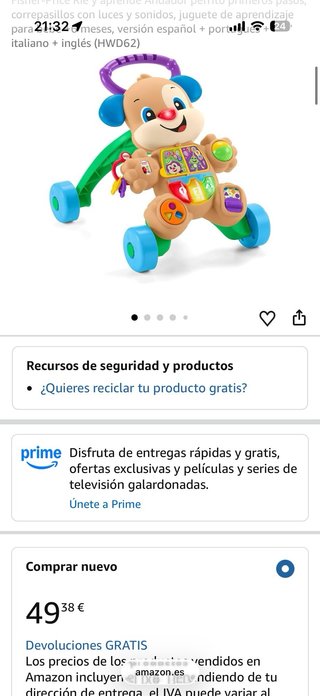 Andador Fisher Price Didáctico.