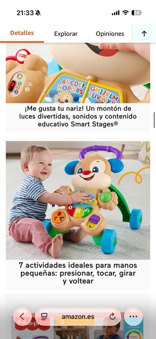 Andador Fisher Price Didáctico.