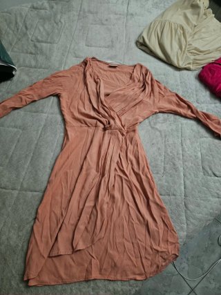 Vestido Zara Largo Rosa/Rojo