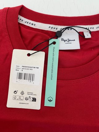 Camiseta Pepe Jeans Talla S Roja Nueva