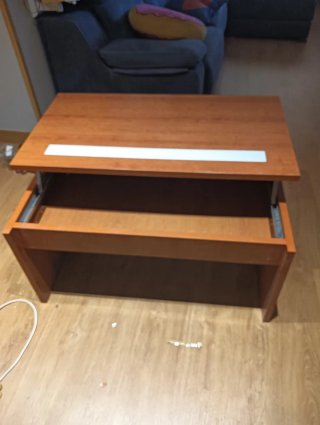 Mesa centro elevable madera
