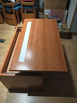 Mesa centro elevable madera