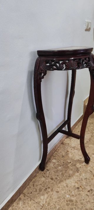 Consola recibidor media luna oriental