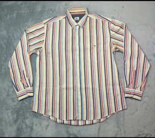 Camisa Lacoste Rayas Multicolor Vintage Hombre
