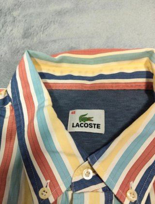 Camisa Lacoste Rayas Multicolor Vintage Hombre