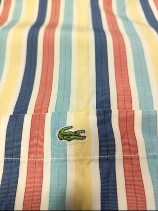 Camisa Lacoste Rayas Multicolor Vintage Hombre