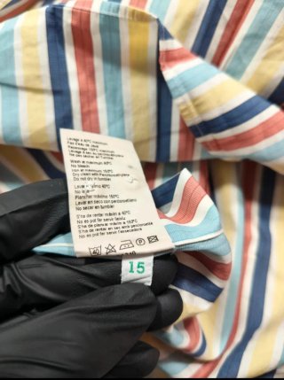Camisa Lacoste Rayas Multicolor Vintage Hombre
