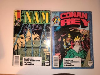 Comics clásicos retapados a 4€ cada uno.