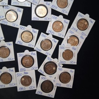 Lote 70 monedas 500 pesetas Rey SC - MBC