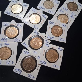 Lote 70 monedas 500 pesetas Rey SC - MBC