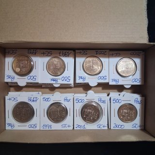 Lote 70 monedas 500 pesetas Rey SC - MBC