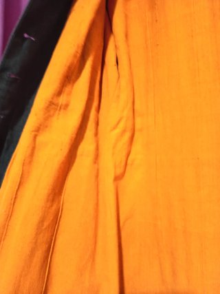 Chaqueta vintage entretiempo negra y naranja