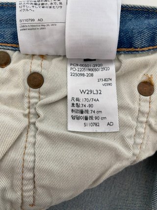 Pantalón Levi's 501 Hombre Azul Talla M