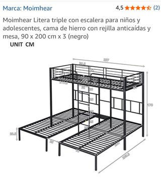 Litera triple Moimhear negra