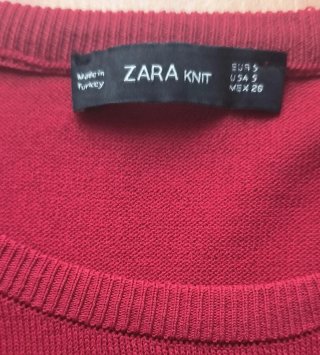 Jersey Zara Rojo Talla S