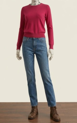 Jersey rojo oscuro Zara Knit