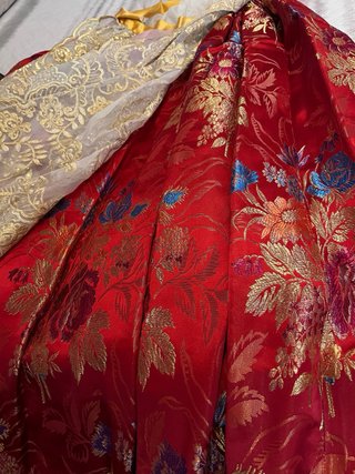 Traje de Fallera Rojo y Dorado
