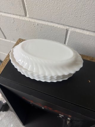 6 Fuentes/Baladas Porcelana Blanca