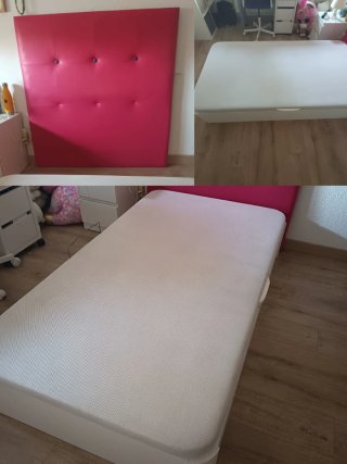 Cabecero polipiel rosa