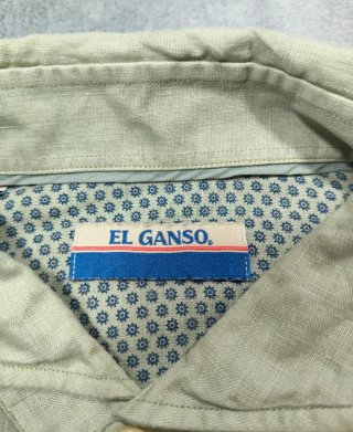 Camisa El Ganso Lino Verde Talla M