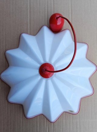 Lampadario Stella Rosso Bianco in Polimetil