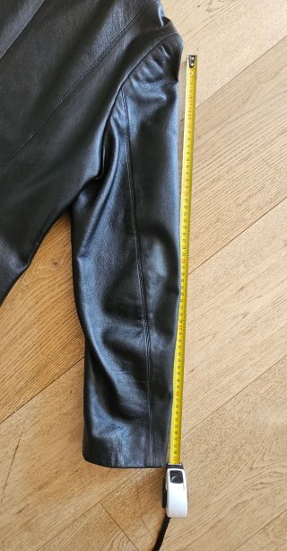 Chaqueta Mestre Piel Negra Blazer Vintage