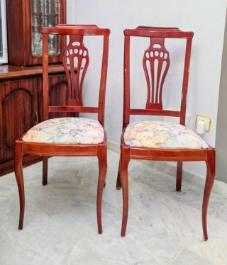 Lote de 6 sillas y 3 sillones para salon,comedor..