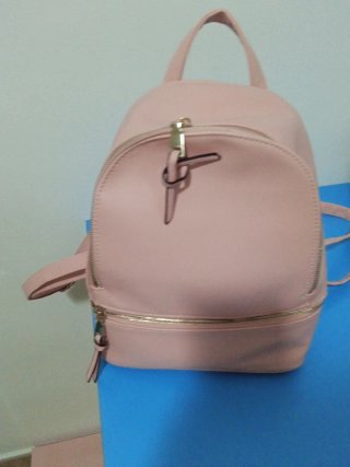 Mochila rosa 3 cremalleras